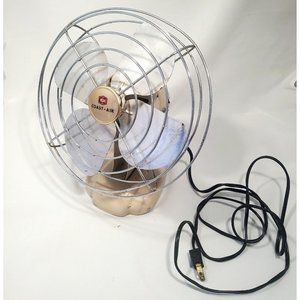 Vintage Antique and RARE BRAND Coast-Air Brand Table Desk Fan Cream Colored